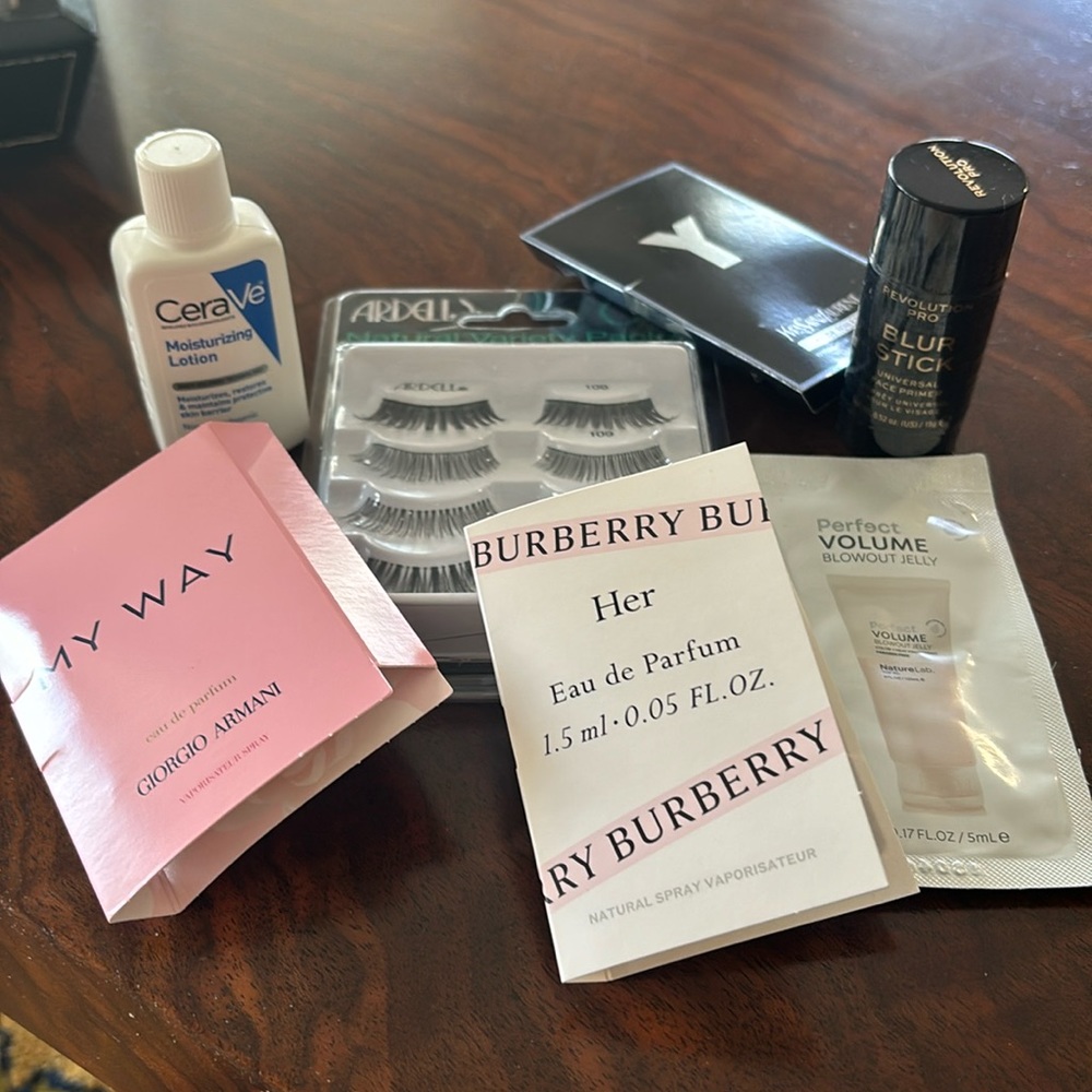 Brand New Ardell Lashes, YSL, Giorgio Armani My Way, Revolution Pro Blur Stick